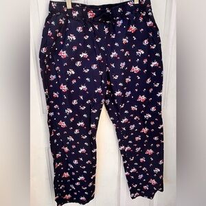 LL Bean women’s md  Floral Print cotton pajama Pants